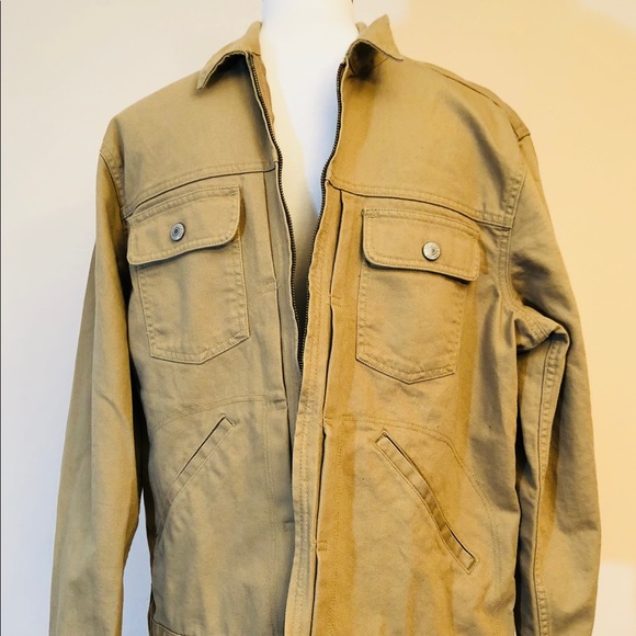 mens tan jean jacket